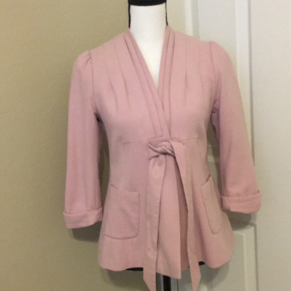 TED BAKER LONDON Pink Wool Cashmere Blend Jacket